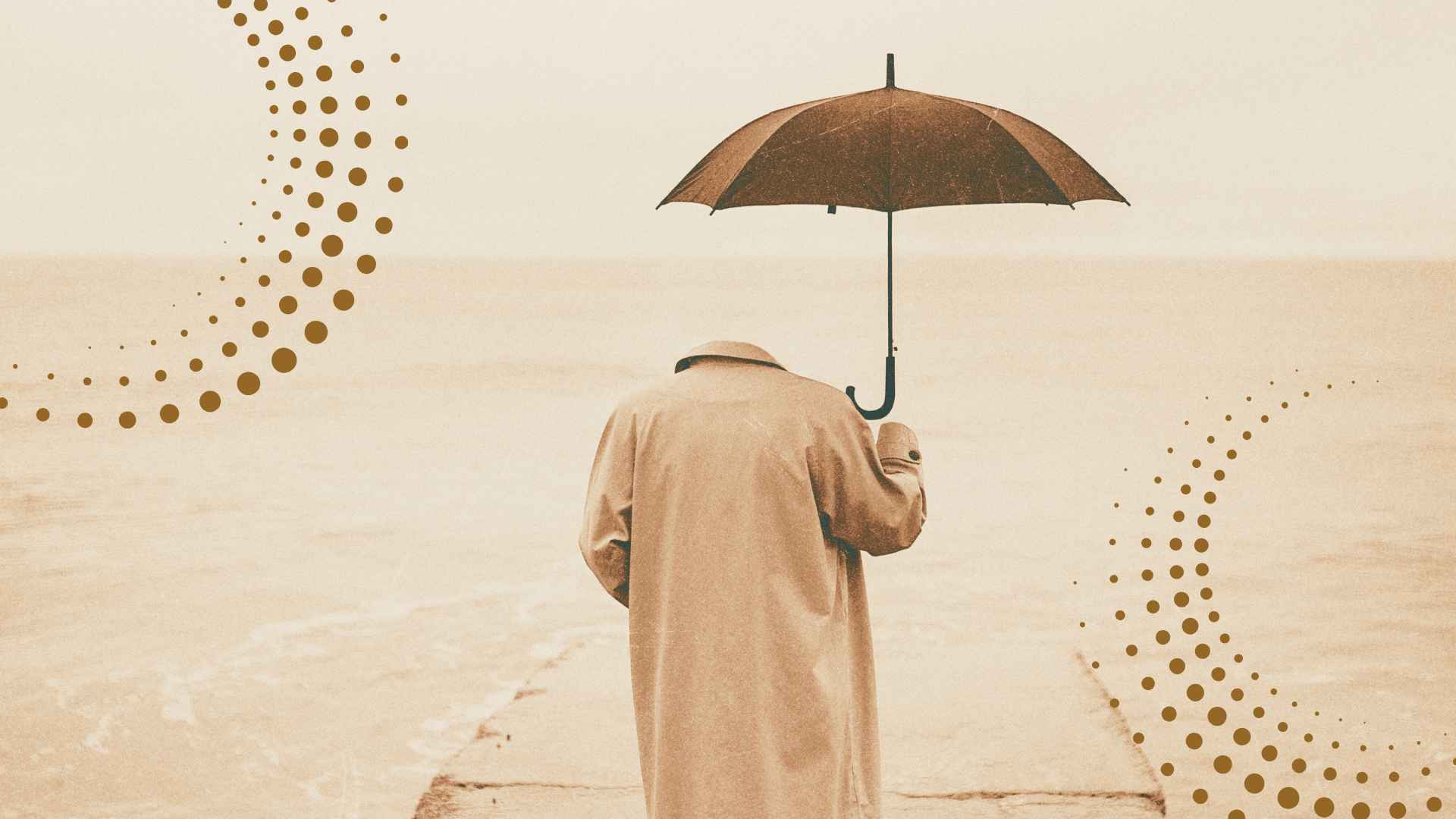 uomo invisibile in riva al mare: gestione invisibile